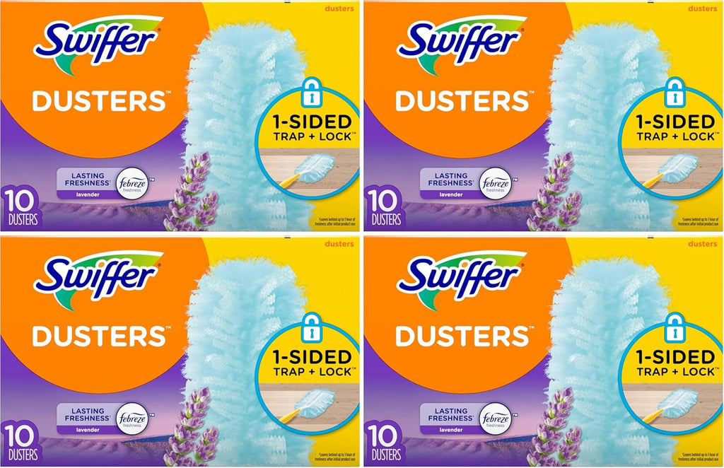 Swiffer Dusters Multi-Surface Duster Refills, Lavender Scent, 10 Count (Pack of 4)