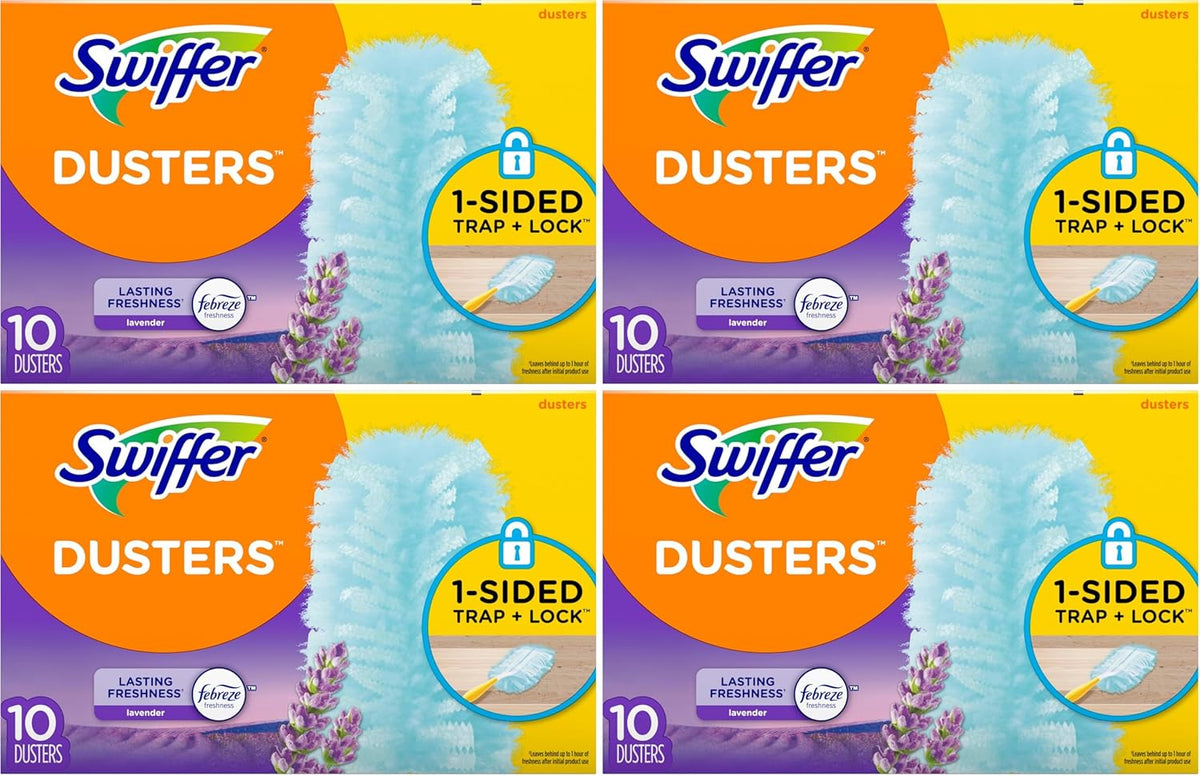 Swiffer Dusters Multi-Surface Duster Refills, Lavender Scent, 10 Count (Pack of 4)