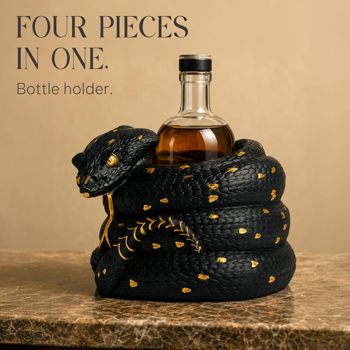 Gothic Snake Sculpture, Vase and Bottle Holder by Death Decor