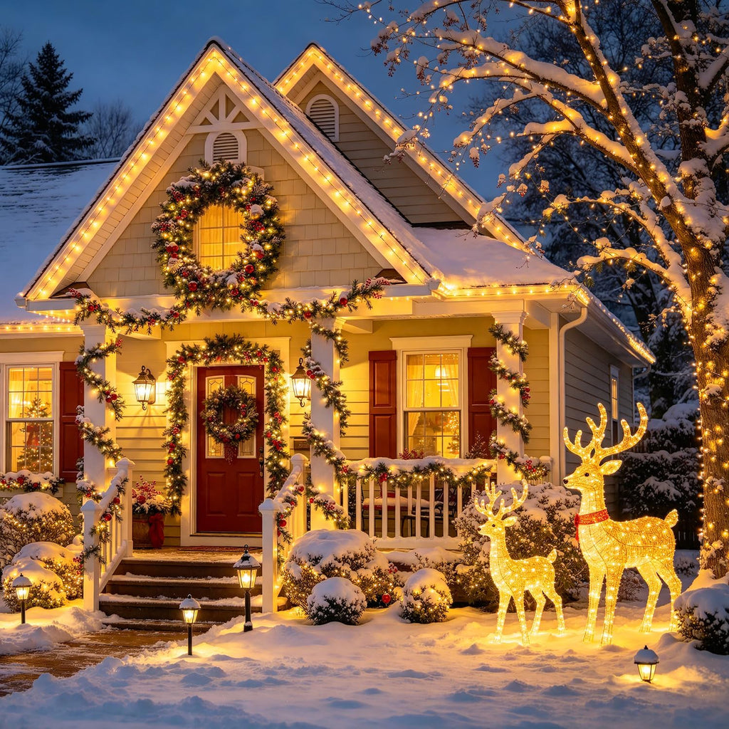 JMEXSUSS 66ft 200LED Christmas Lights Outdoor, Christmas Tree Lights Indoor