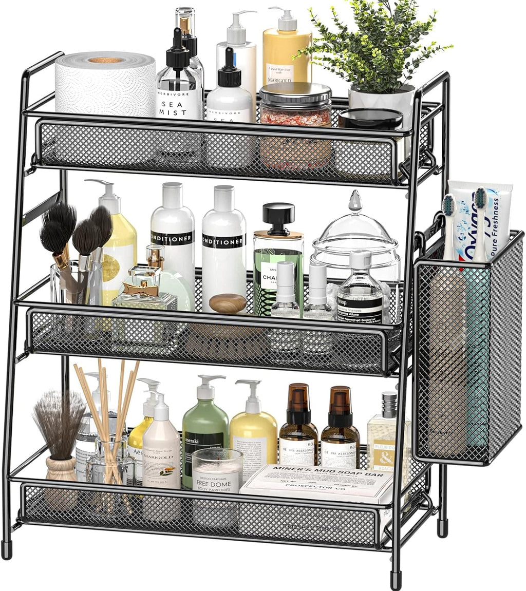 EKNITEY Bathroom Countertop Organizer Shelf - 3 Tier Counter Spice Rack
