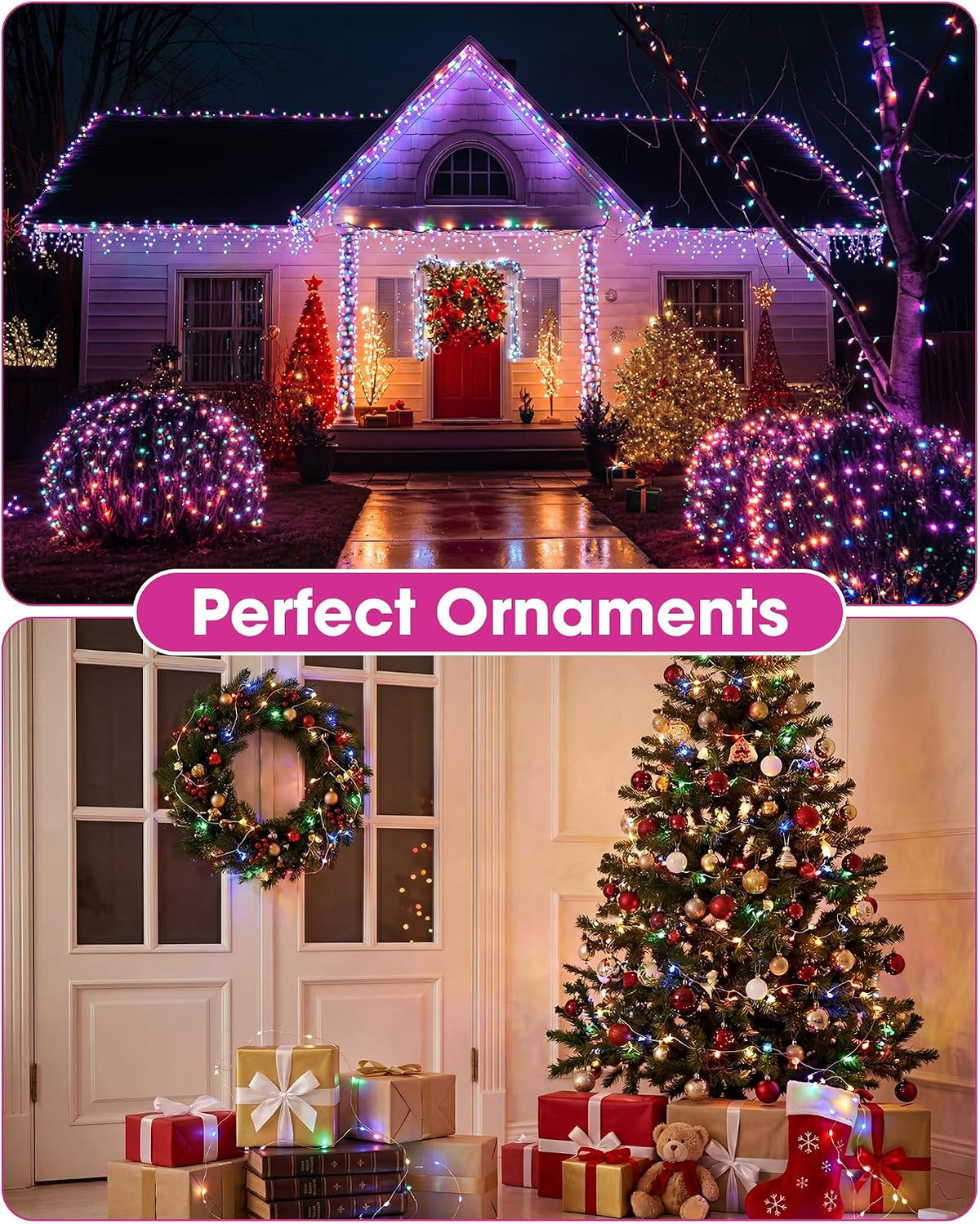Riakrum 50 Pcs 16.4 ft 50 LED Fairy Lights Battery Operated Bulk