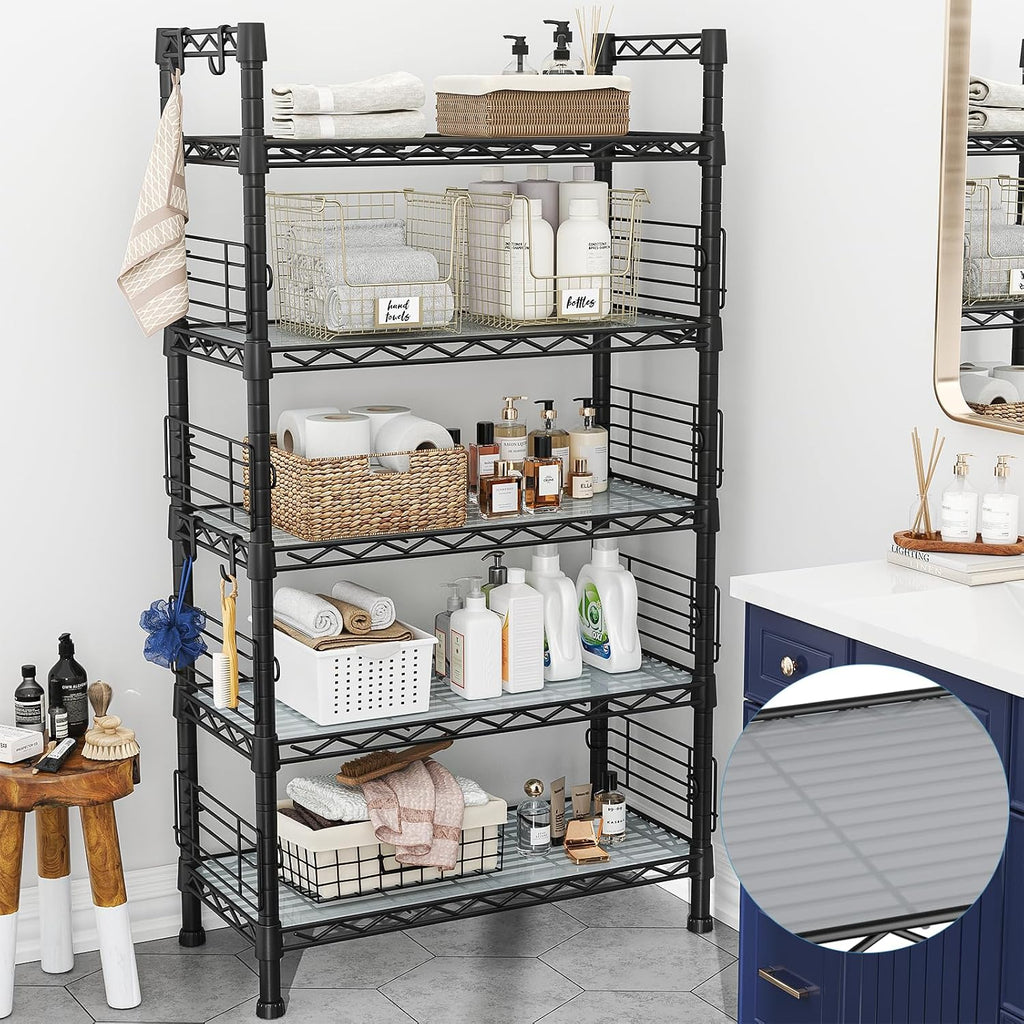 FUTASSI Large Metal Storage Rack, Storage Organizer Shelves for Kitchen
