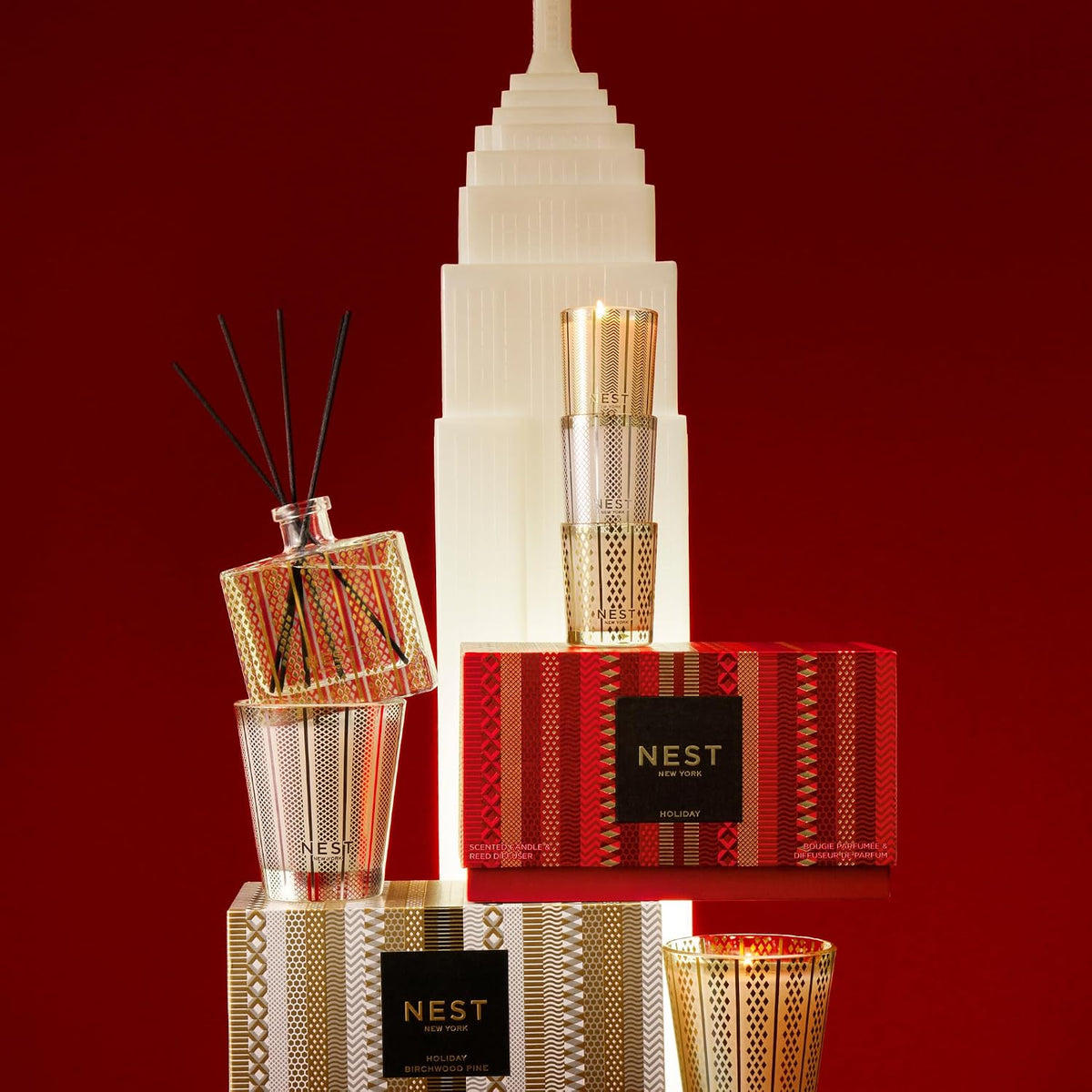 NEST New York Scented Classic Candle & Diffuser Set, Holiday