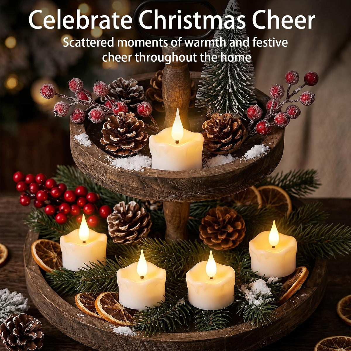 12 Pack Flameless Tea Light Candles with 6 hours Timer, 200+ Hours Long Lasting Battery Operated tealight, Real Wax Flickering Candles for Votive Wedding Centerpiece Table Decor Halloween Christmas