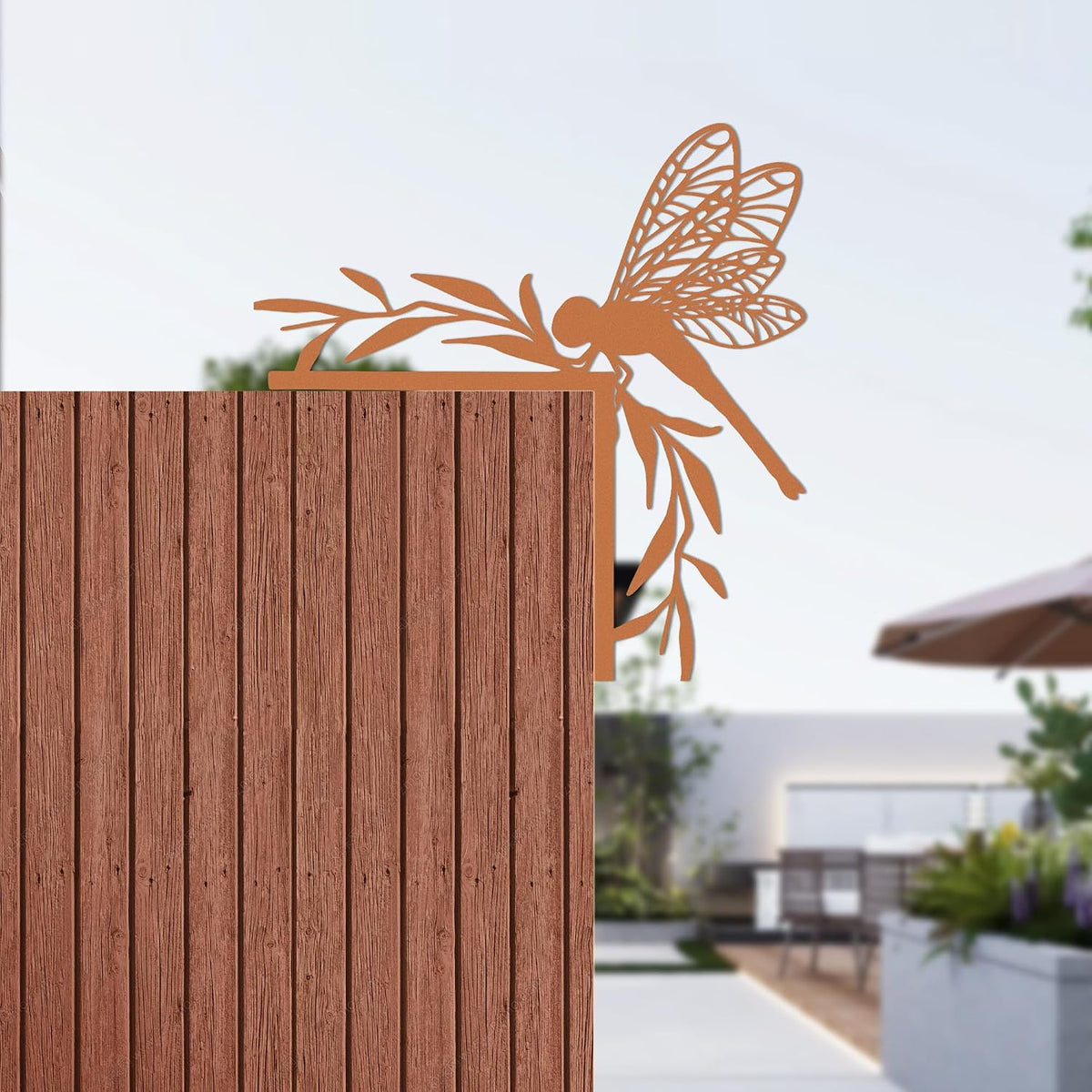 Rajukit Rusted Dragonfly Wall Art, Door Frame Decor