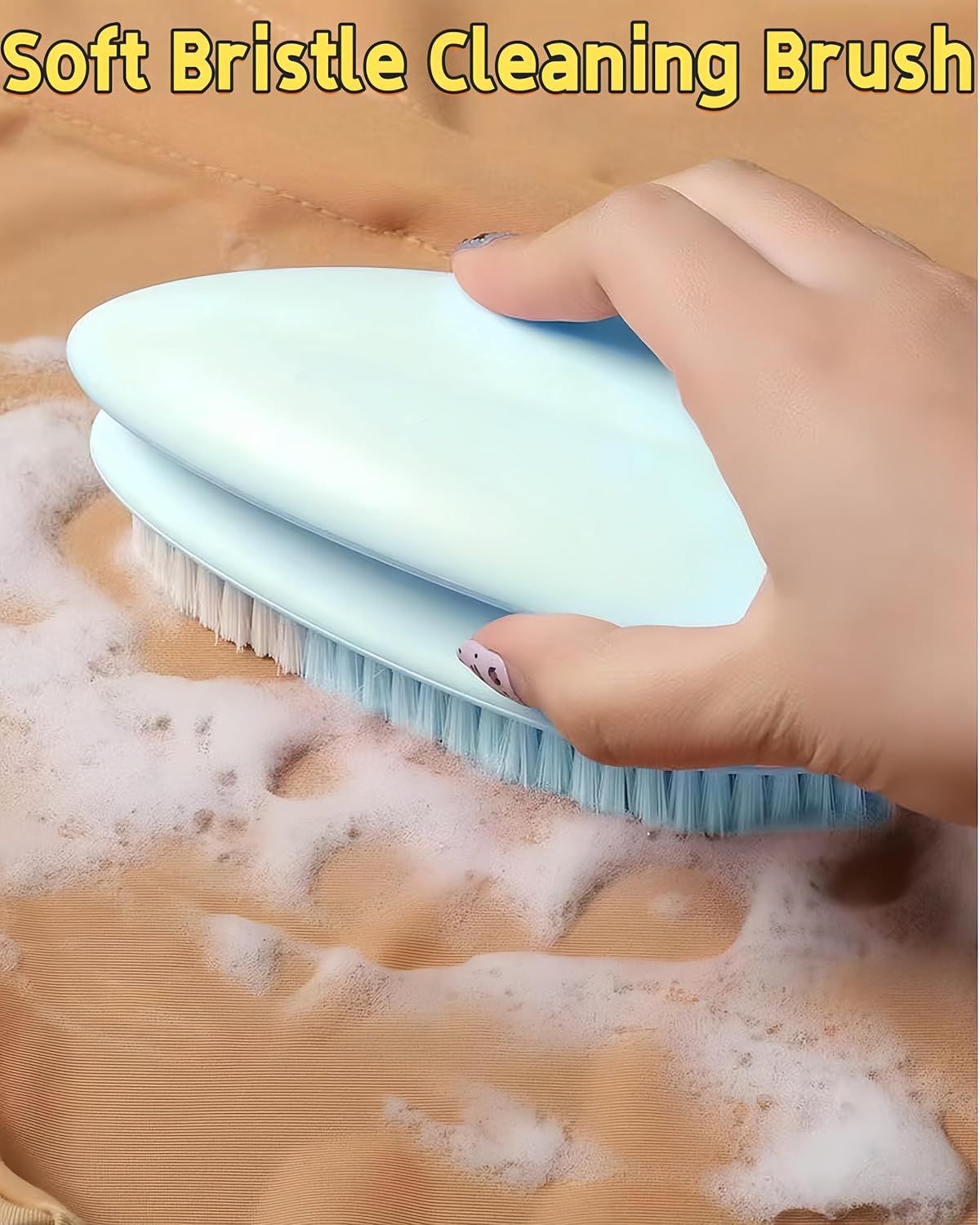 2 Pack Soft Bristle Cleaning Scrub Brush Laundry Brush Scrubber Brush