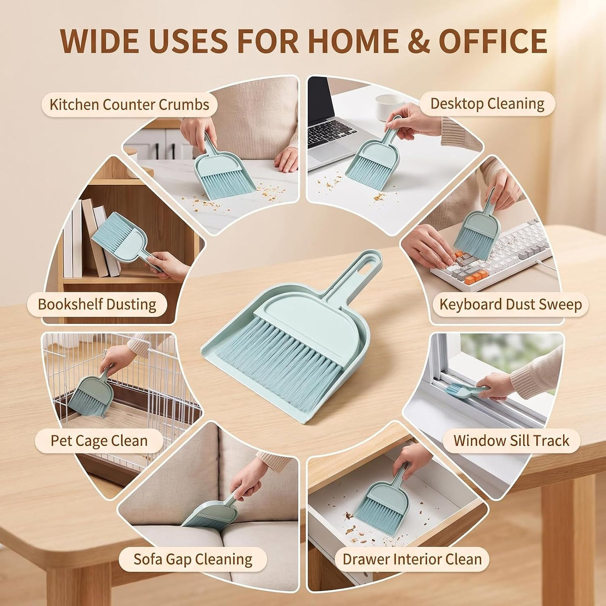 Mini Dustpan and Brush Set Small Pet Cage Cleaning Supplies