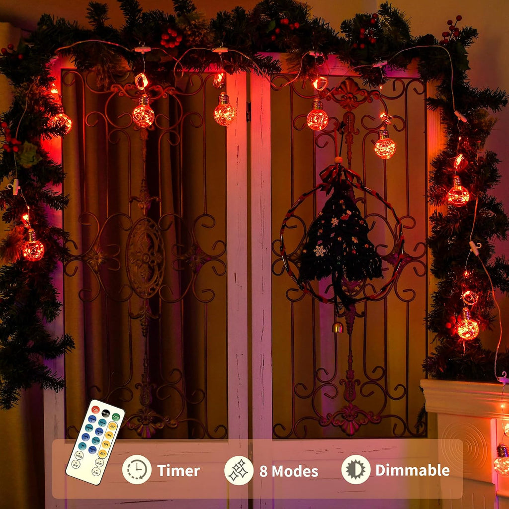 YOLIGHT Wishing Ball Curtain Lights 9.8 x3.3 ft, USB/Battery Powered