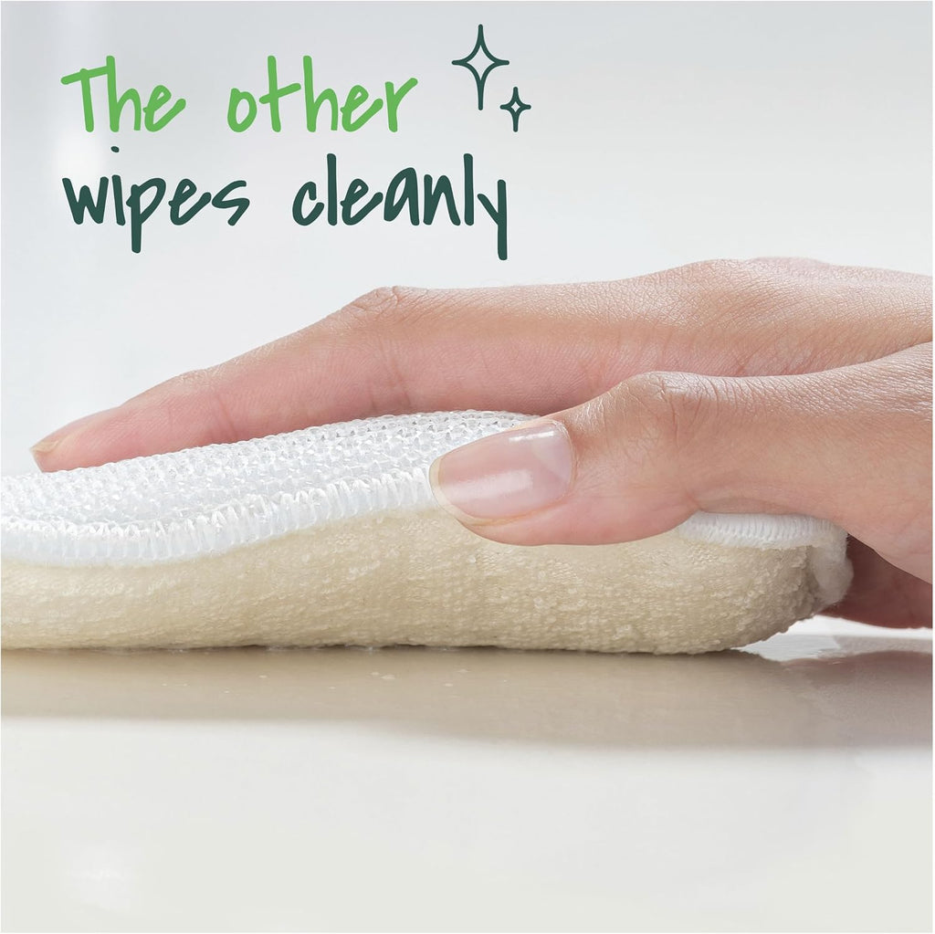 Scotch-Brite Greener Clean Dual Action Scrub & Wipe, Dish Cloth, 2 Pack