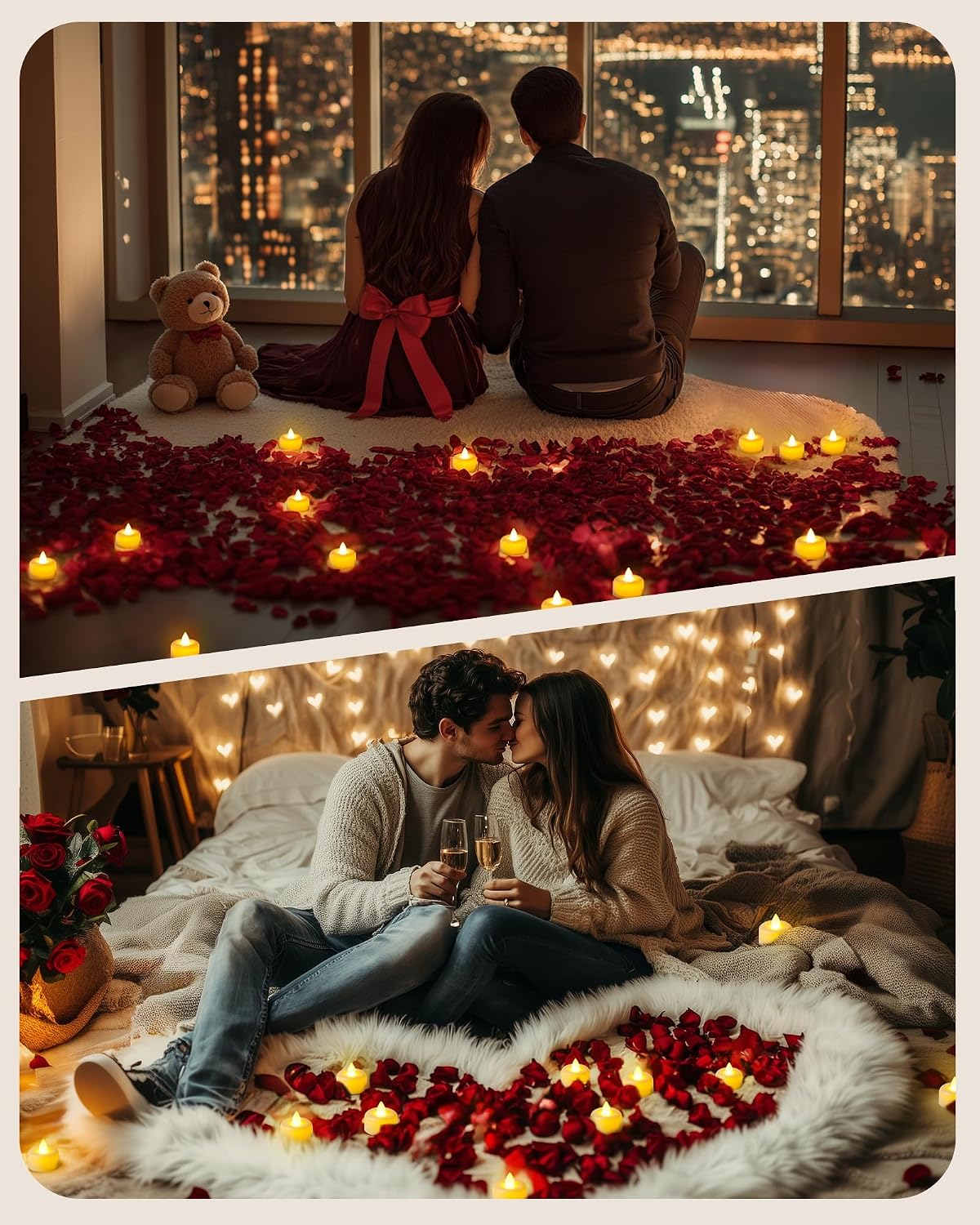 Amagic 12 Pack Timer Tea Lights Candles Battery Operated Candles with 6H Timer, Auto On Daily, Flickering LED TeaLights for Wedding, Table Centerpiece, Home Decor, Christmas, Halloween, Ivory Base