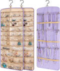 2 Pack Hanging Jewelry Organizer Necklace Hooks, Purple