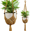 Macrame Plant Hanger - Fits 3-6 Inch Pots, Set of 2, Ivory