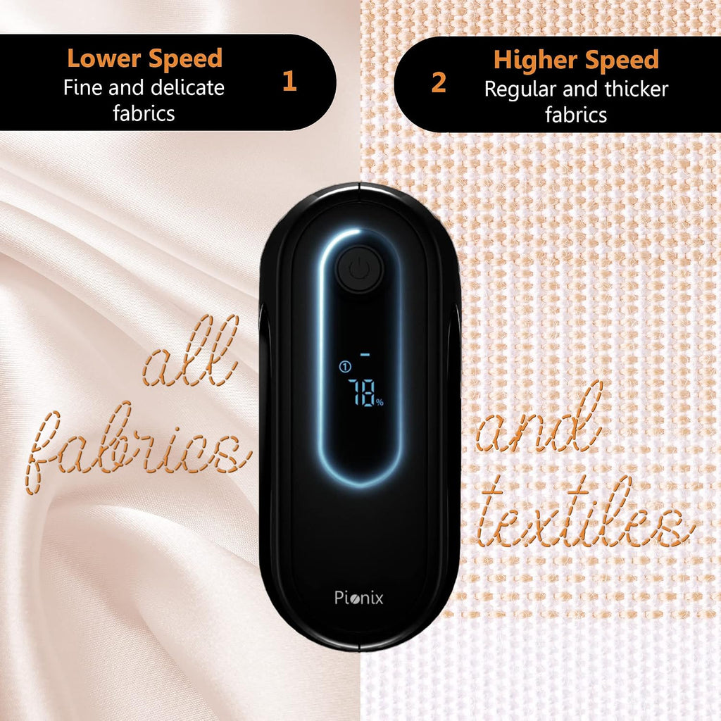 Pionix Fabric Shaver, Sweater Shavers to Remove Pilling, High-Perf Defuzzer, Rechargeable Electric Lint Shaver for Fuzz and Lint Balls from Clothing, Upholstery 2000mah Battery (Charcoal Black)