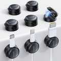 Lamicall 8 Pack Magnetic Cord Organizer, Crystal-Clear Cable Clips