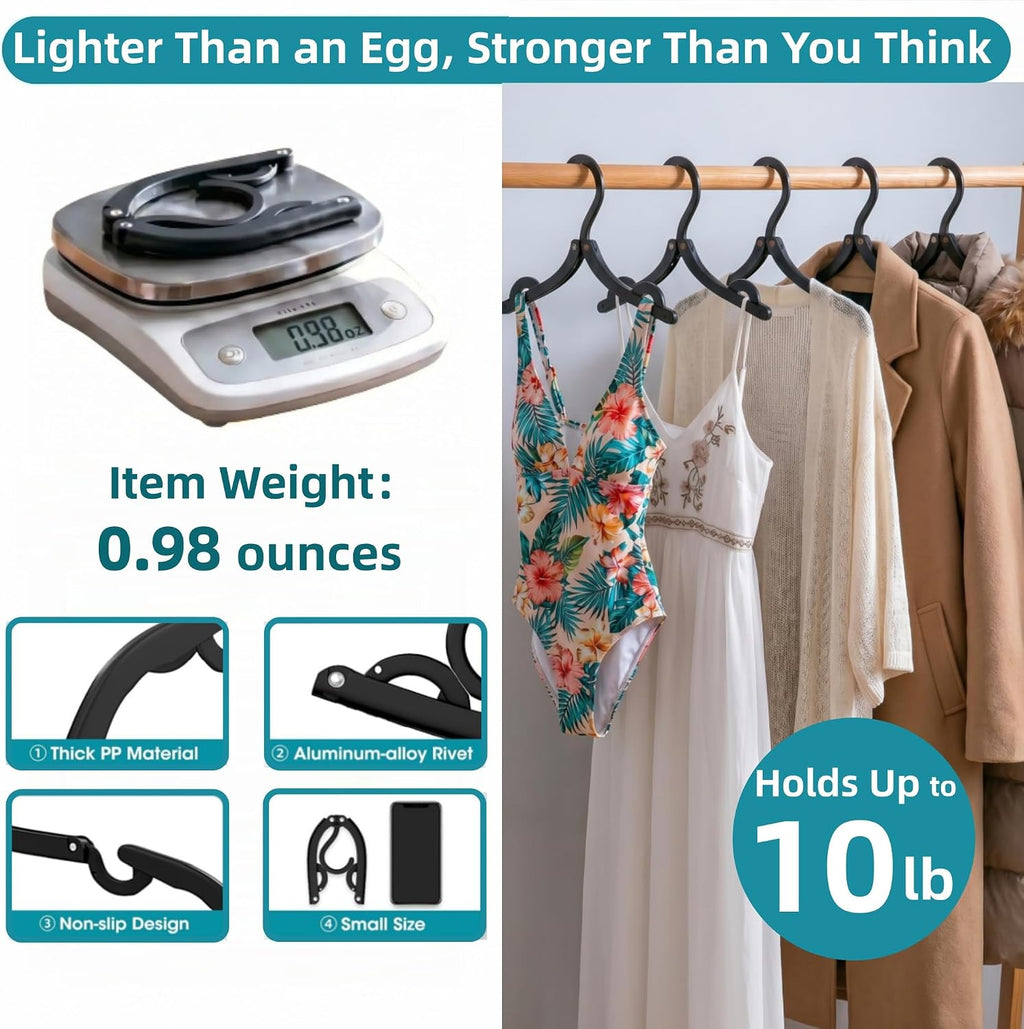 40Pcs Foldable Travel Hangers Cruise Essentials Travel Essential Phone Size
