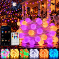 33FT 66LED Globe String Lights Indoor, Color Changing Halloween Lights