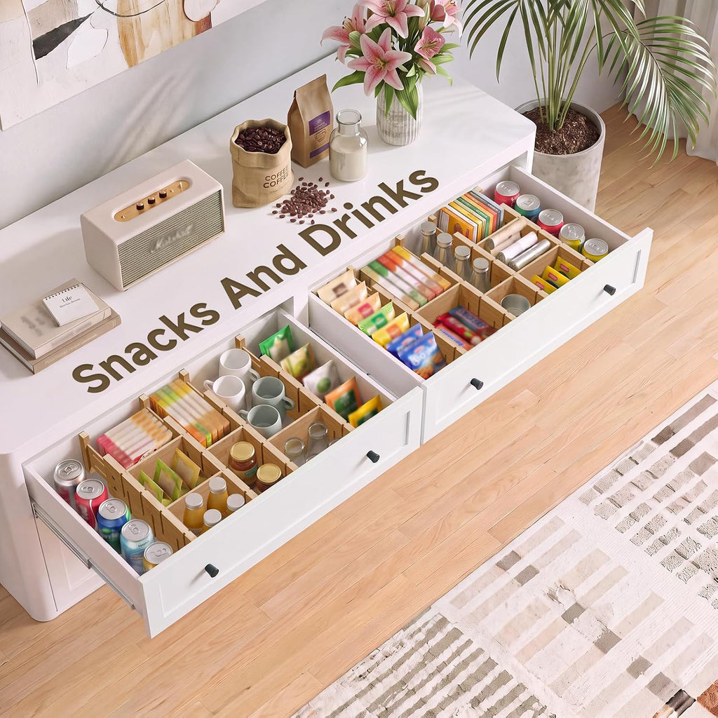 Deep Drawer Dividers For Clothes,Expandable Drawer Organizer (4, Short)