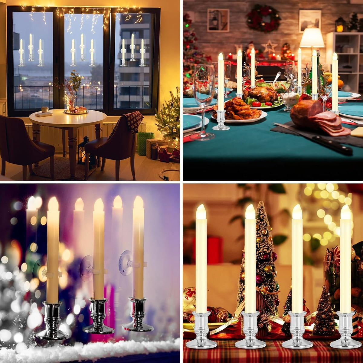 Verdenu 10 Pack Window Candles Battery Operated with Remote Timer