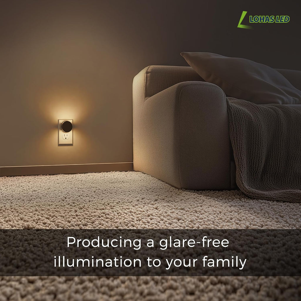 L LOHAS LED Night Lights Plug into Wall,[2-Pack] Plug in Night Light with