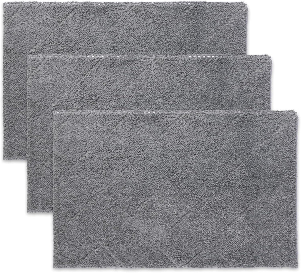 3-Pack Microfiber Mops Refill Pads for 14 Inch Mop (Gray)