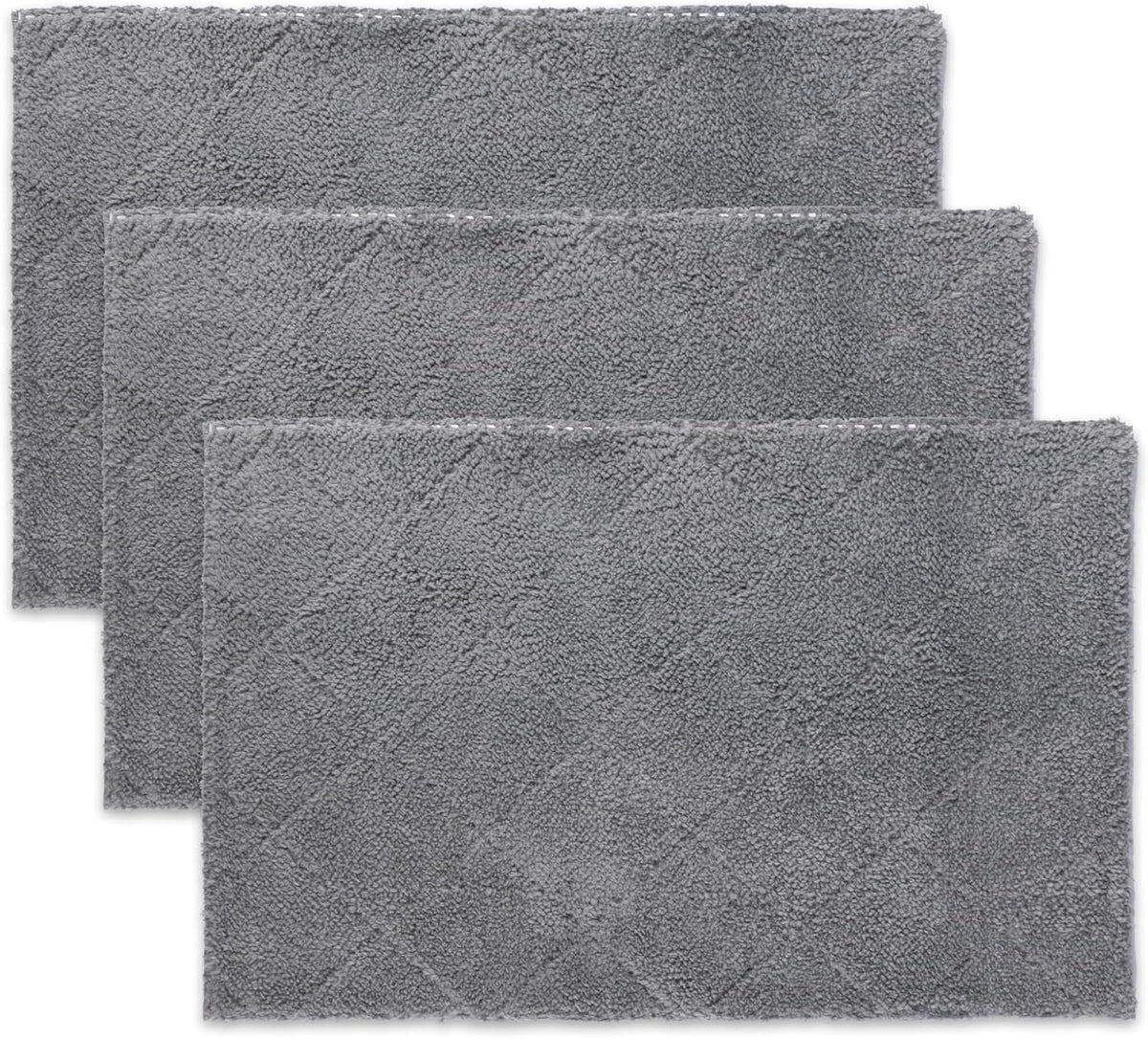 3-Pack Microfiber Mops Refill Pads for 14 Inch Mop (Gray)