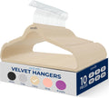 SereneLife Velvet Hangers – 10 Pack, Slim & Space Saving for Closets