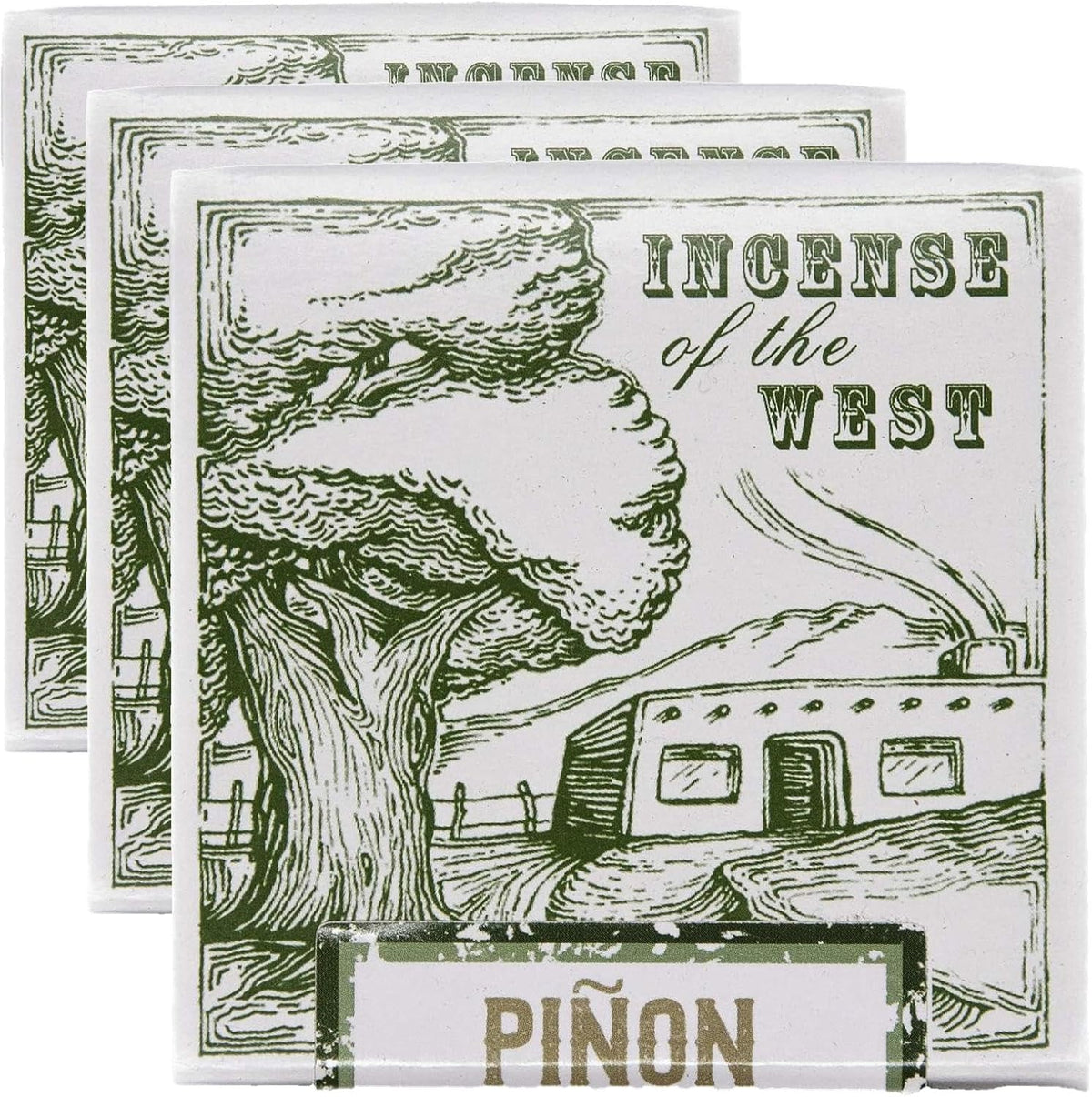 Incienso de Santa Fe - Piñon Natural Wood Incense Bricks Without Holder, 40 Count - Made in the USA (Pack of 3)