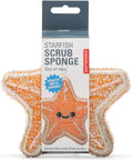 Kikkerland Starfish Scrub Sponge – Non-Scratch Sponges for Multi-Purpose Cleaning – Set of 2