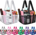 8 Packs Large Mesh Shower Caddy with 8 Pocket and Handle, Multicolor