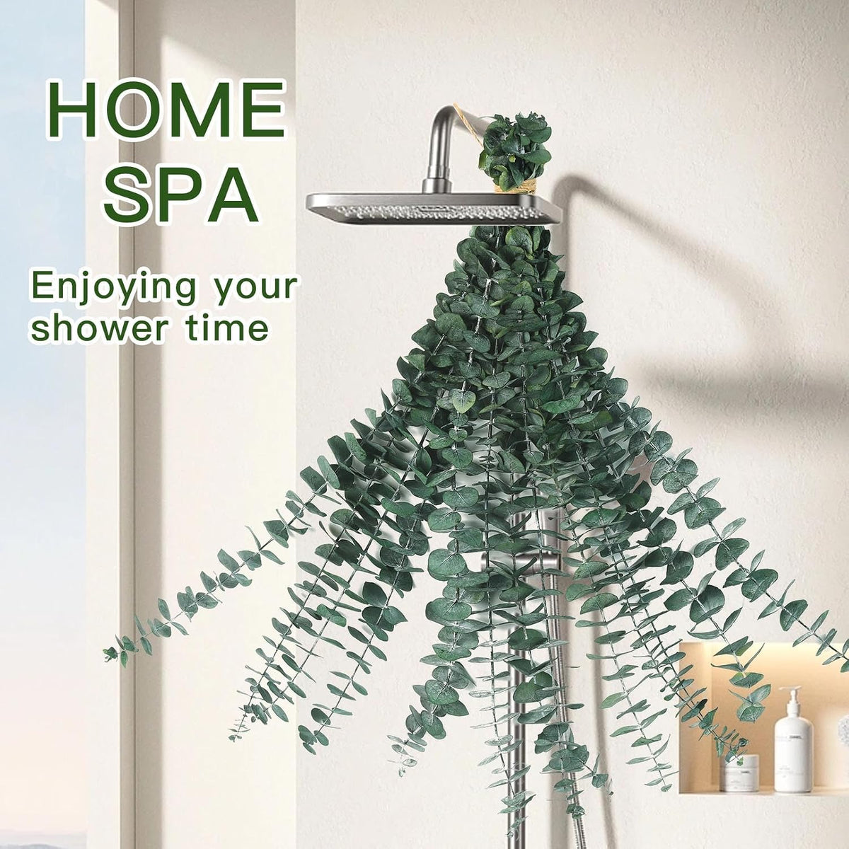 20 Pcs Dried Eucalyptus Stems, 17'' Real Greenery Leaves for Shower Hanging