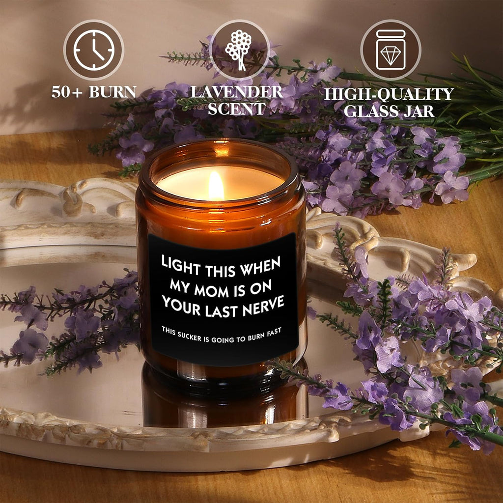 Best Gifts for Dad, Funny Christmas Father's Day Birthday Gift from Daughter Son, New Dad Men Fathers Gifts Lavender Scented Candle