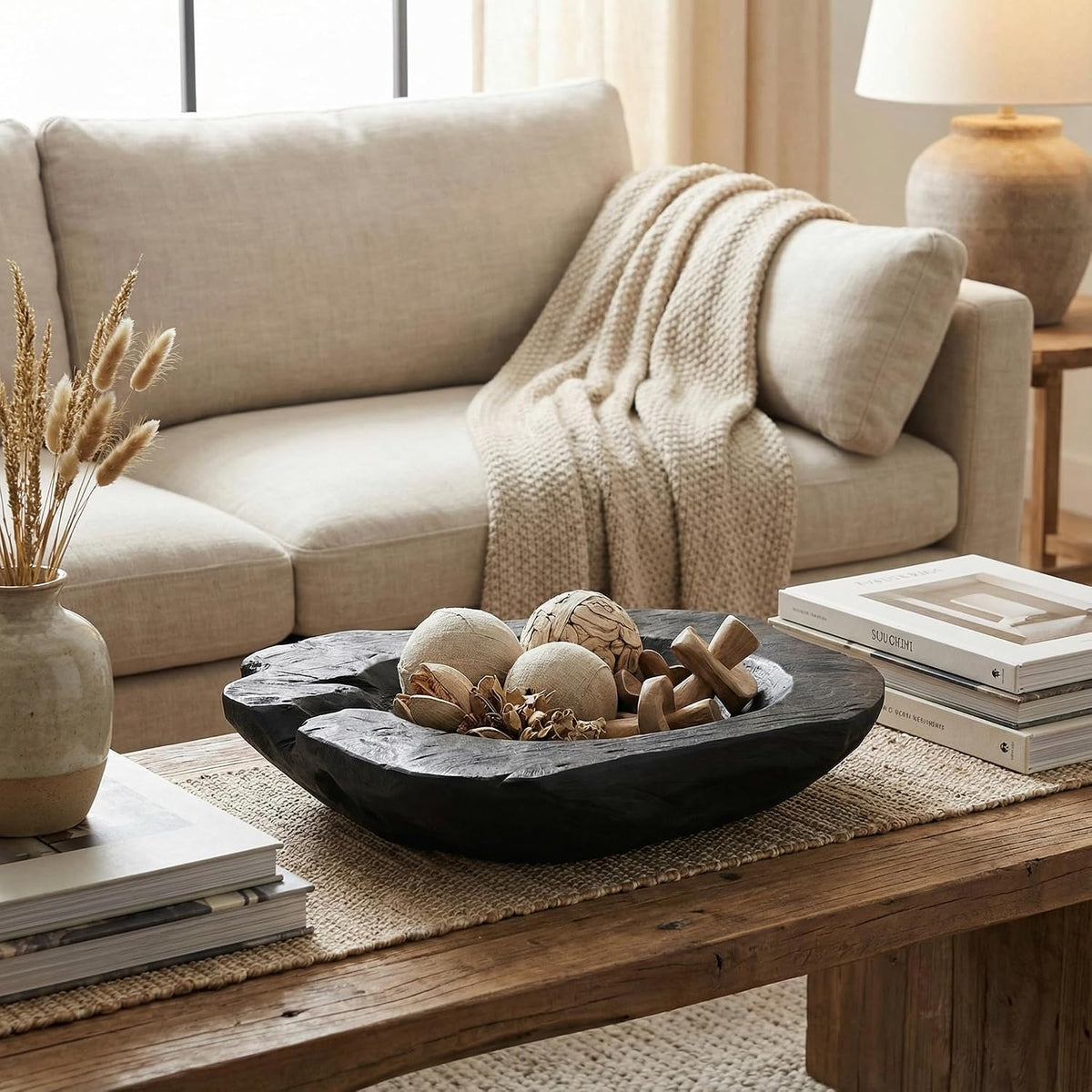 Bare Decor Lomax Wooden Decorative Bowl, Hand Made from Teak Root