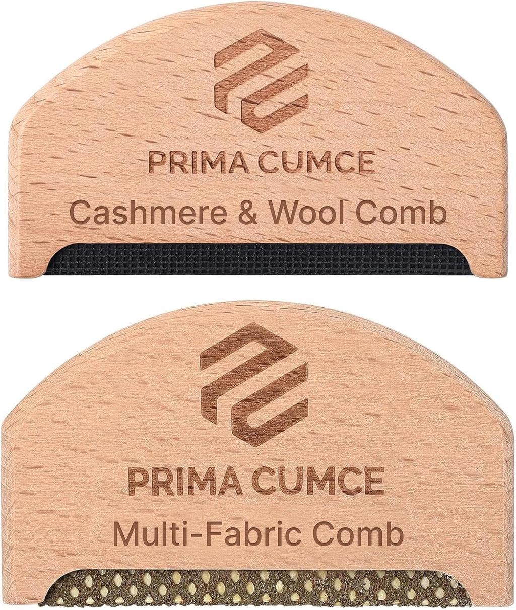 2 PCS Wooden Sweater Comb for De-Pilling Cashmere, Wool, Knitwear, Manual Lint Remover, Portable Depiller for Clothes, Fuzz, Bobbles, Pilling Shaver, Fabric Defuzzer, Sweater Care Tool
