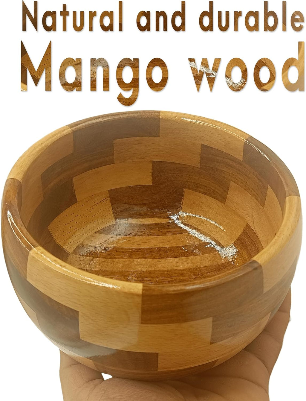 Handmade very Beautiful Brick Segmented Wooden Bowl, Decorative Bowl Natural Mango wood Bowl for Kitchen Dining & Entryway Decor Bowl for desk accessory holding keys, cuff (Brick Segment)