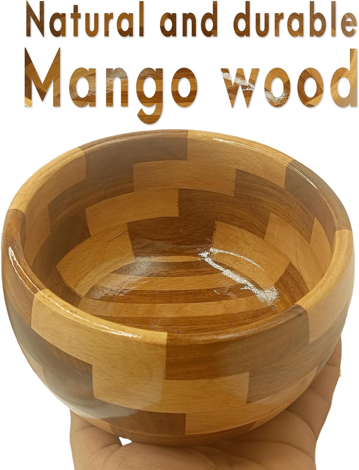 Handmade very Beautiful Brick Segmented Wooden Bowl, Decorative Bowl Natural Mango wood Bowl for Kitchen Dining & Entryway Decor Bowl for desk accessory holding keys, cuff (Brick Segment)