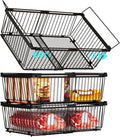 Large Freezer Organizer Bins for 10 to 20 Cu.Ft,Leak-Proof Bottom,3 Pack