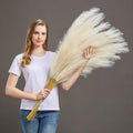 7 Pcs 45" Faux Pampas Grass – Fluffy Artificial Pompous Grass for Tall Floor Vase, Non-Shedding Home Decor, Boho Wedding Flowers, Baby Shower Centerpieces, Bedroom & Living Room Decor (Beige)