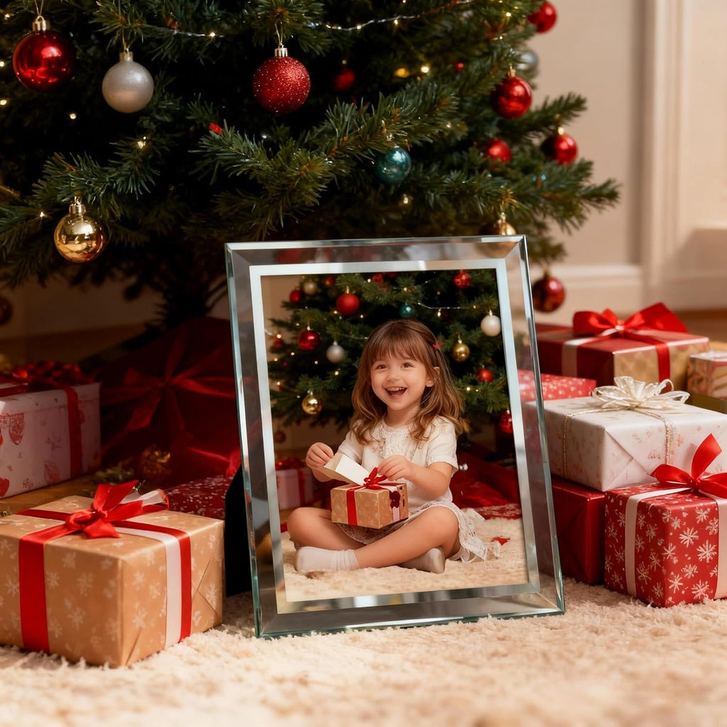 PETAFLOP 8x10 Picture Frame Glass Frames for 8 by 10 Pictures, Tabletop Display Vertically or Horizontally