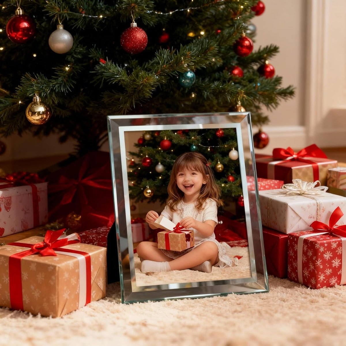 PETAFLOP 8x10 Picture Frame Glass Frames for 8 by 10 Pictures, Tabletop Display Vertically or Horizontally