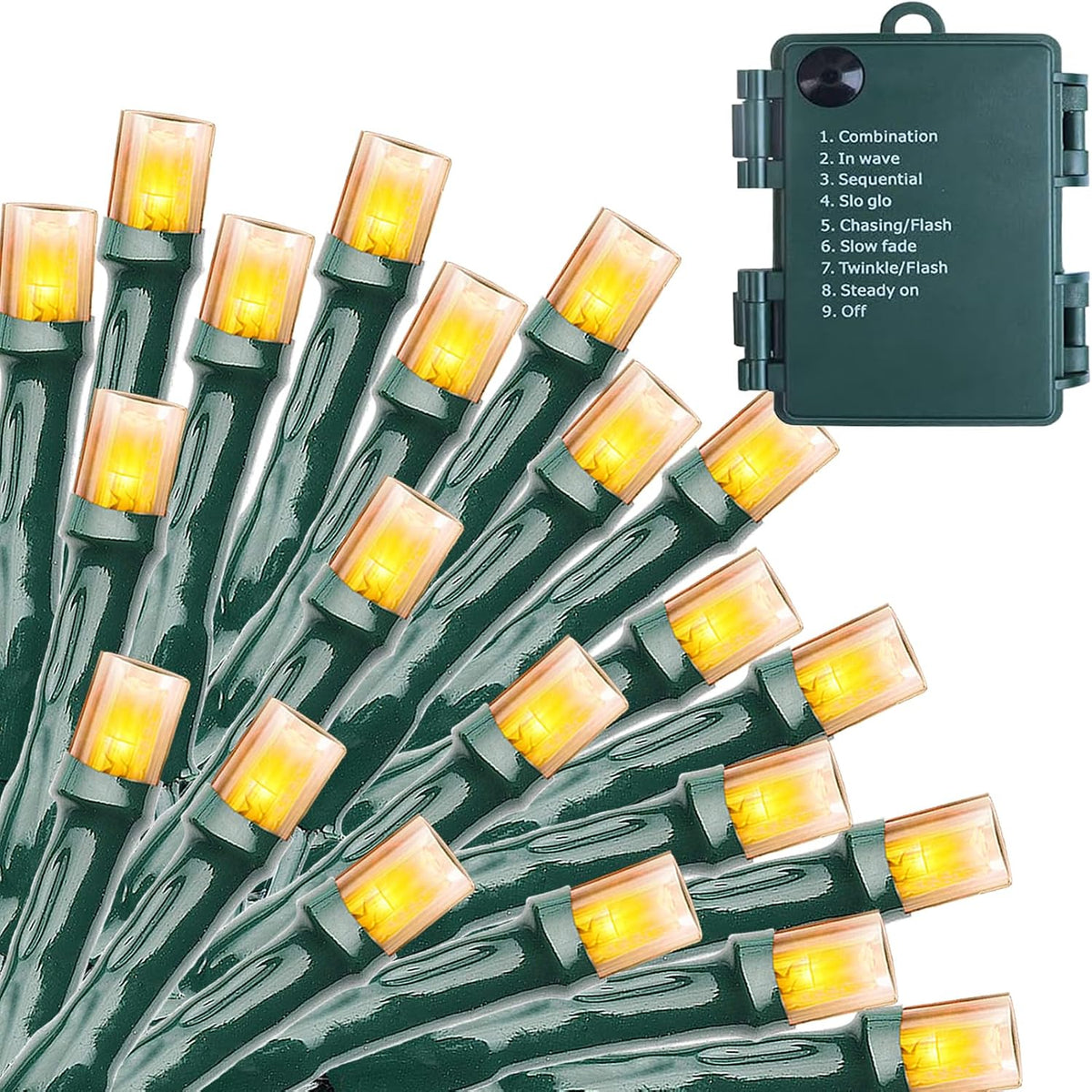 Battery Operated Christmas Lights - 50 LED Christmas Tree Lights