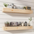 Wall Floating Shelves, Rustic Wood Shelf for Wall Mounted - Wooden Handmade Shelves for Bathroom Kitchen Livingroom - No Stain - DIY(Unfinished, 36 Inch - 2 Pack)