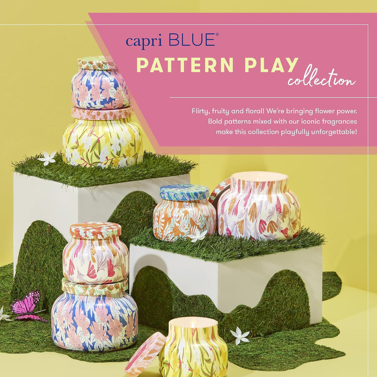 Capri Blue Scented Candles, Pattern Play Glass Jar Candles, Long Lasting Soy Wax Blend, Luxury Home Décor, Notes of Vanilla, Bergamot, & Sandalwood - Gifts for Women (Havana, 19 Oz)