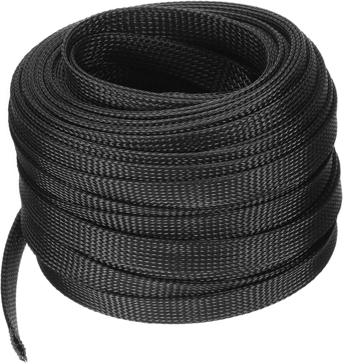 uxcell Cable Sleeving, 1/2 Inch -100ft PET Braided Cable Sleeve, Expandable Braided Cable Sleeve for TV/Computer/Home Theater/Other Home Device Cable - Black