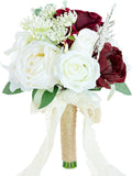 Burgundy Wedding Bouquets for Bride, Bridesmaid Flower Bouquet