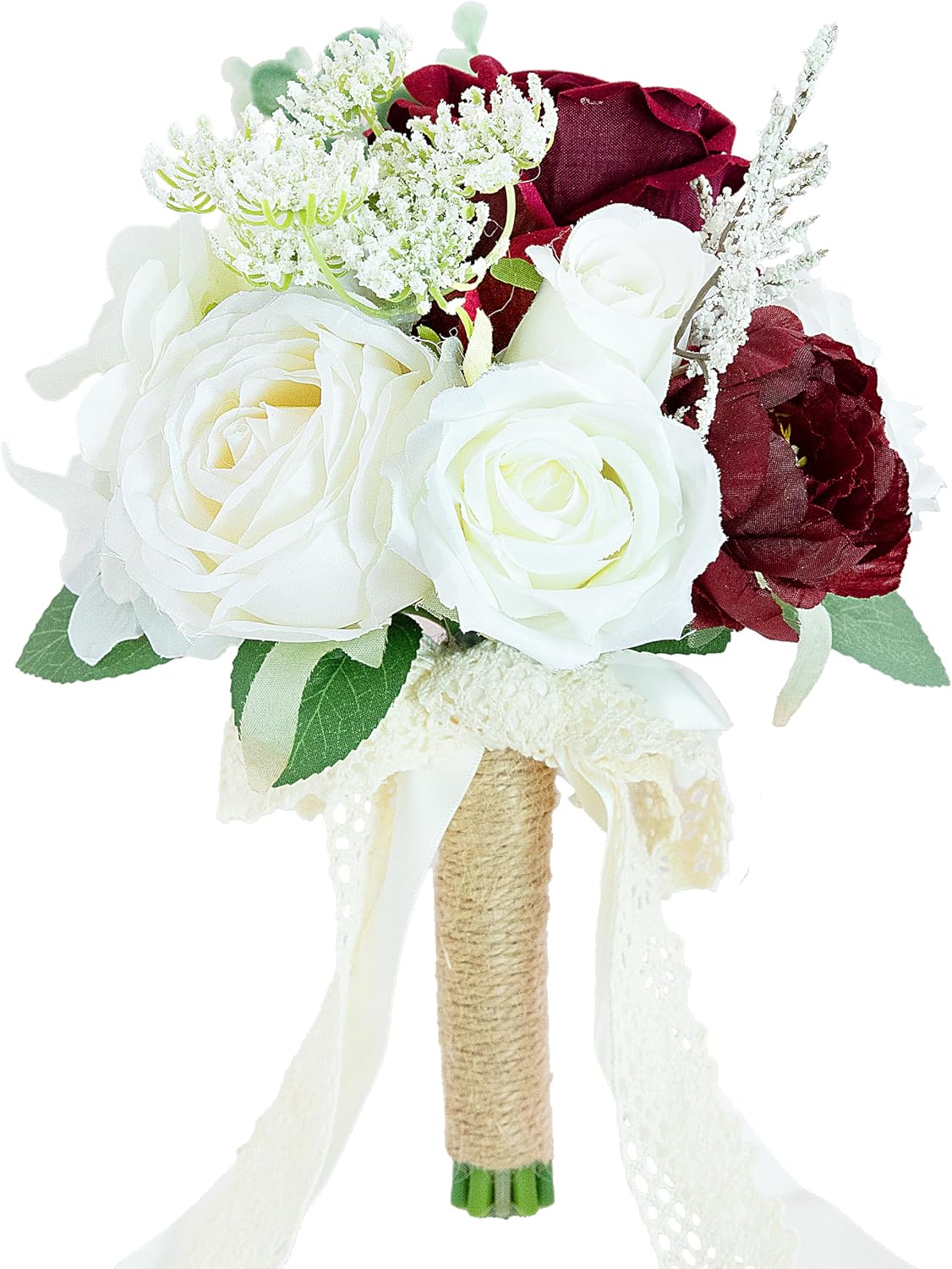 Burgundy Wedding Bouquets for Bride, Bridesmaid Flower Bouquet