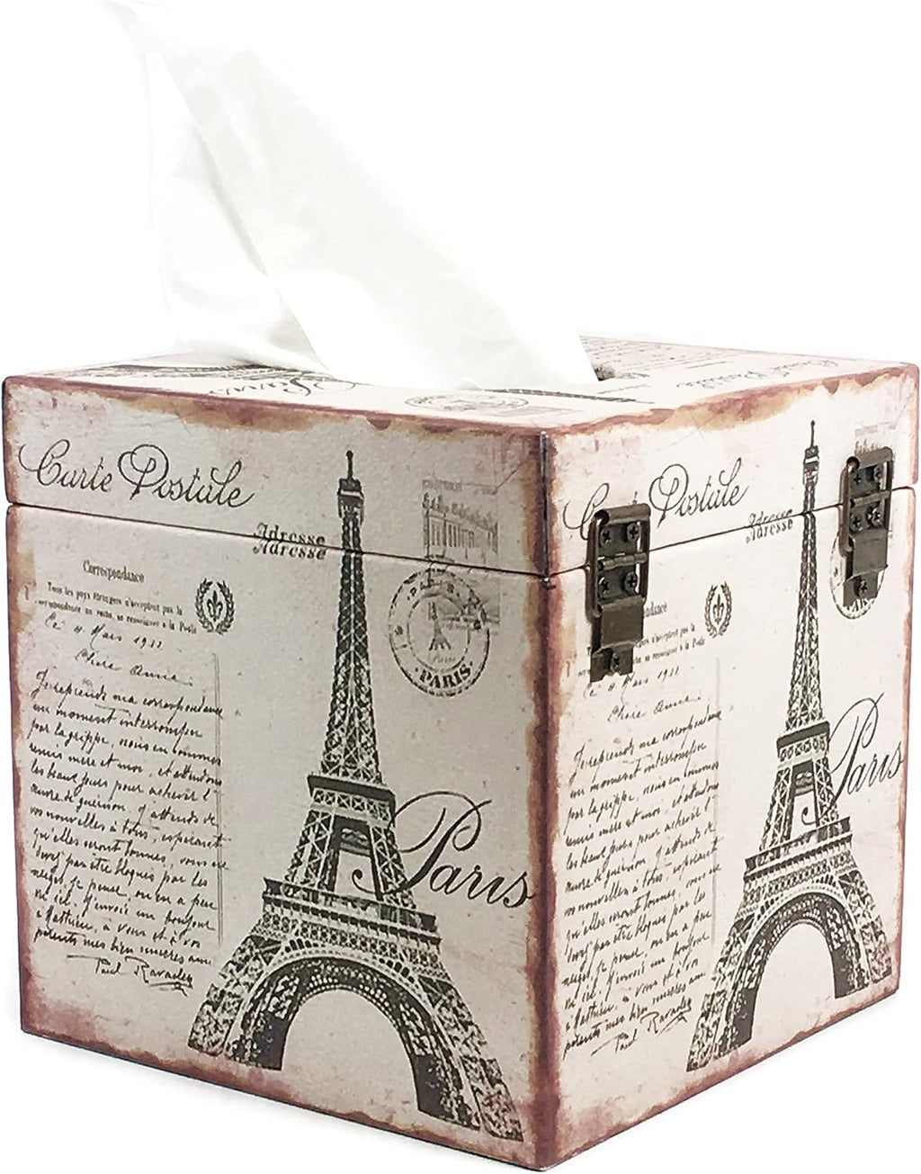 Bellaa Decorative Tissue Box, Vintage, Cover, Holder, Square, Fit Most