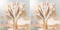 Natural Pampas Grass 8kind Grass Mix Bouquet | Dried Pampas Bouquet for Wedding Boho Flowers Home Table Desk Decor, Rustic Farmhouse Decor (93PCS) (Pack of 2)