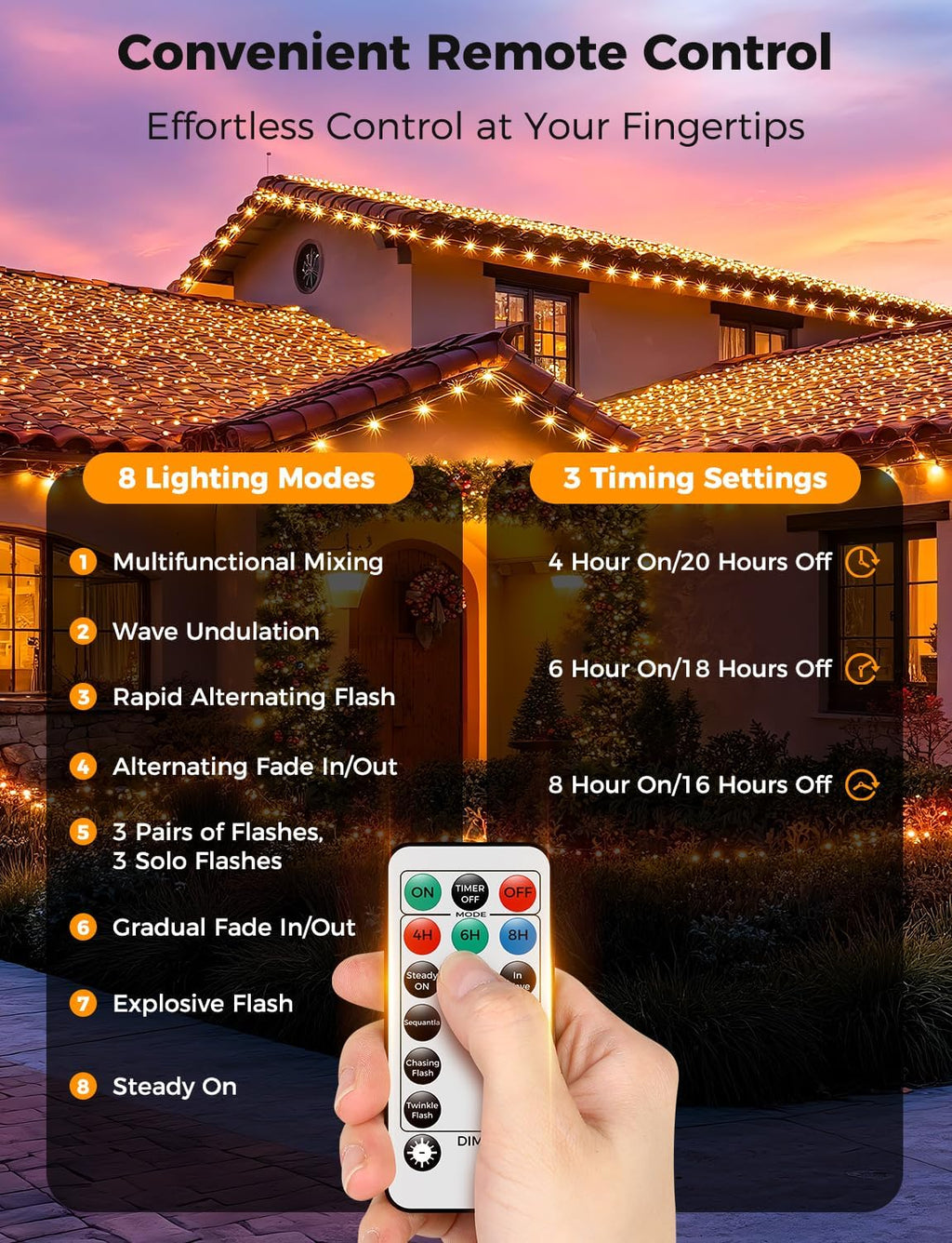 Brightever 360FT 1100 LED Christmas String Lights with Remote