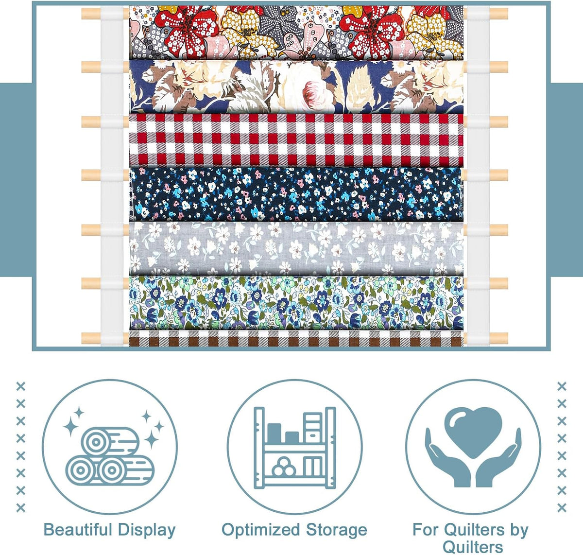 Sewing Room Hanging Wall Fabric Organizer, 13.8 Inch